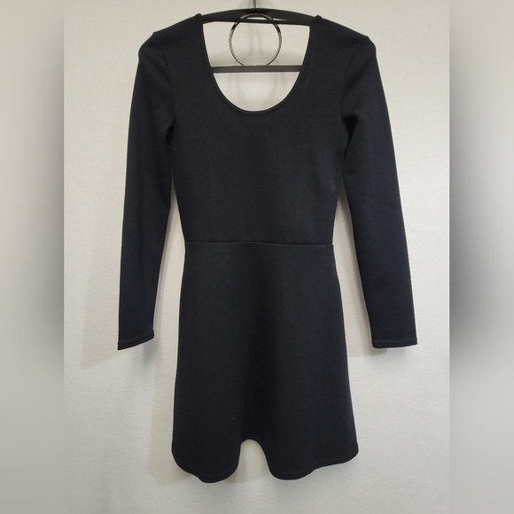 Hudson Jeans Long Sleeve Skater Dress Soft Midi Side Pockets Size XS - Picture 11 of 12